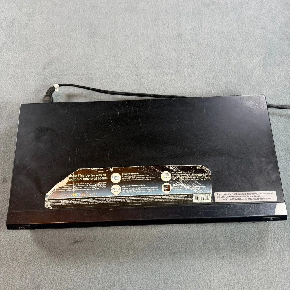 Sony BDP-S350 Blu-ray Disc DVD Player 1080p HDMI BD-Live with Remote Tested